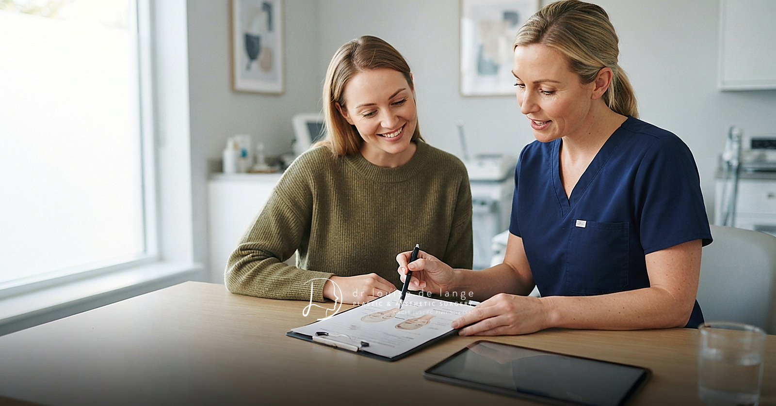 Consultation for biostimulator injections with a facial aesthetic specialist